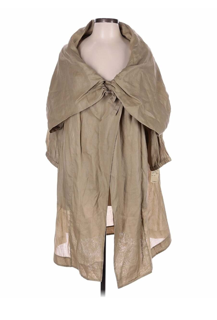 NWT $1,995 Stella McCartney Bamboo Cape Trench Parka Coat Jacket IT 40 US 4 Sand